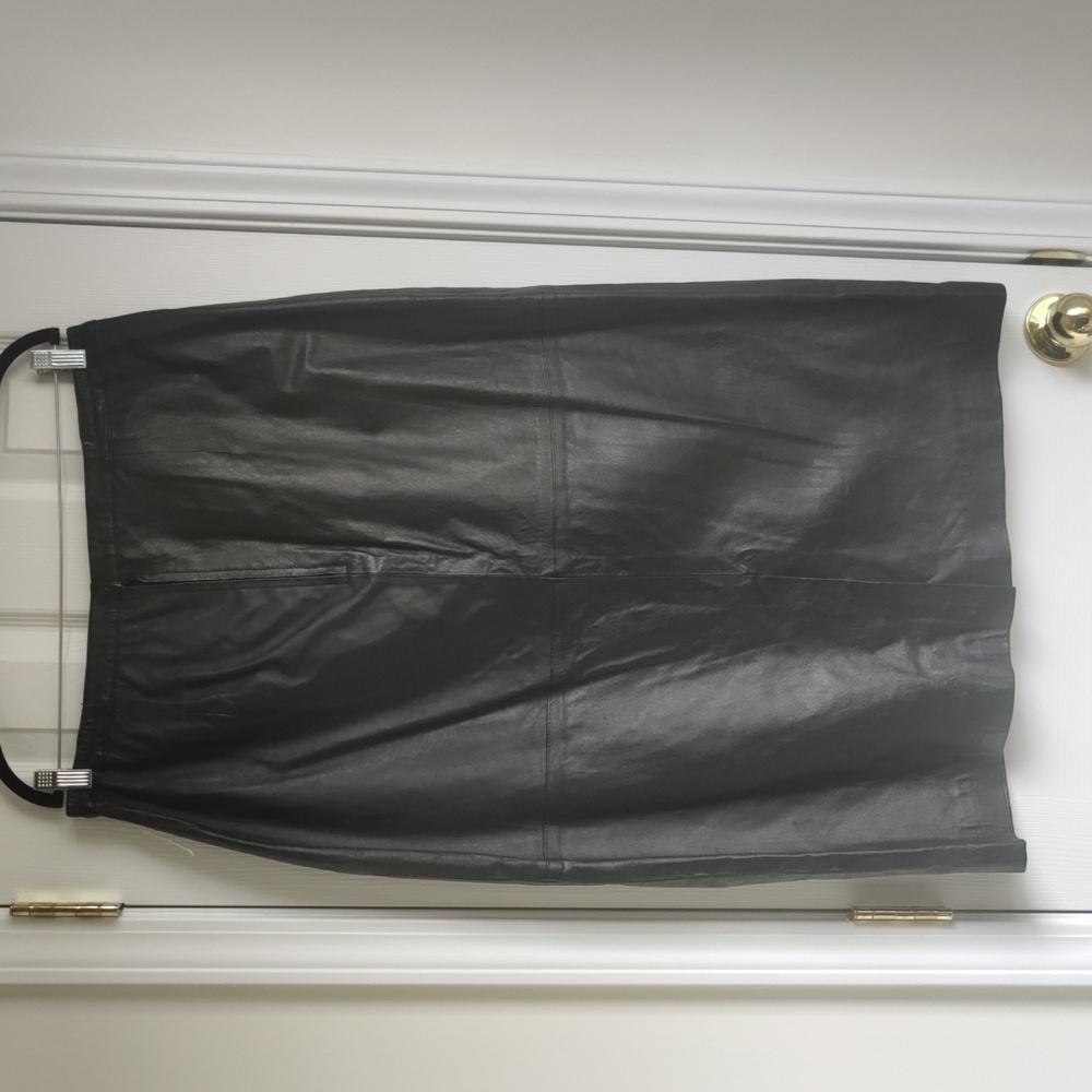 Comint Vintage Leather Midi Skirt - Picture 2 of 7